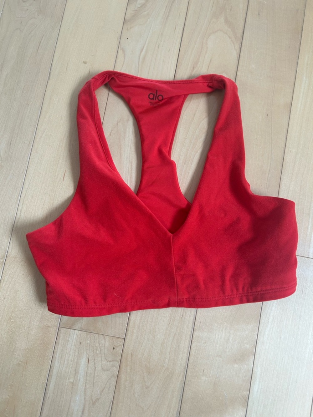 ALO sports bra in bright red